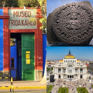Collage of images of Mexican museusm