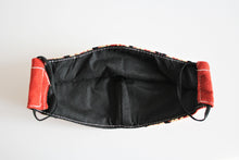 Load image into Gallery viewer, protective face mask with black filter and beautiful mexican embroidery design