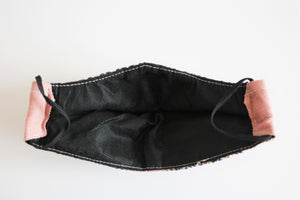 protective face mask with black filter and beautiful mexican embroidery design