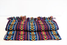 Load image into Gallery viewer, mexican rebozo black handmade wool design