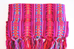 mexican rebozo pink bohemian wool design
