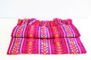 mexican rebozo pink ethnic wool design