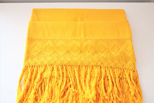 Load image into Gallery viewer, yellow rebozo made by mexican community